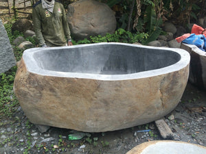 Handcrafted Natural Stone Freestanding Bathtub - Spa Quality