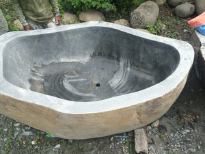 Handcrafted Natural Stone Freestanding Bathtub - Spa Quality
