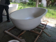 Load image into Gallery viewer, Handcrafted Terrazzo Stone Freestanding Bathtub - Spa Quality (Oval)