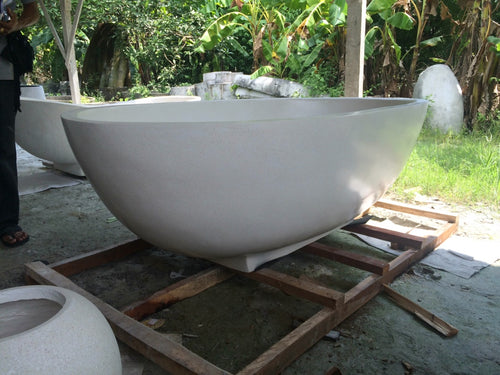 Handcrafted Terrazzo Stone Freestanding Bathtub - Spa Quality (Oval)