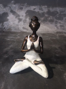 Hand-Painted Young Female in Yoga Pose - Multiple Colors Available